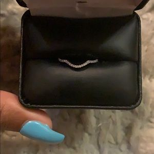 Contour 14k white gold ring w/ .12 carat diamonds